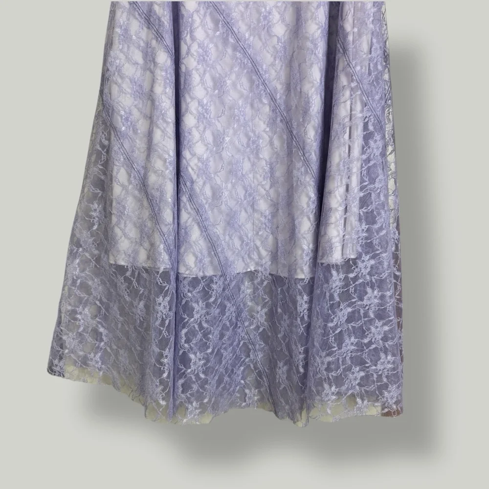 Sandro Skirt Women Size 3 Medium Midi Highwaisted Lace Preppy A-line High-rise - Picture 7 of 14